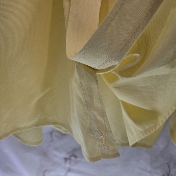 Cinch Shirt Mens Medium Bright Banana Yellow Button Down Long Sleeve Western - Picture 8 of 10